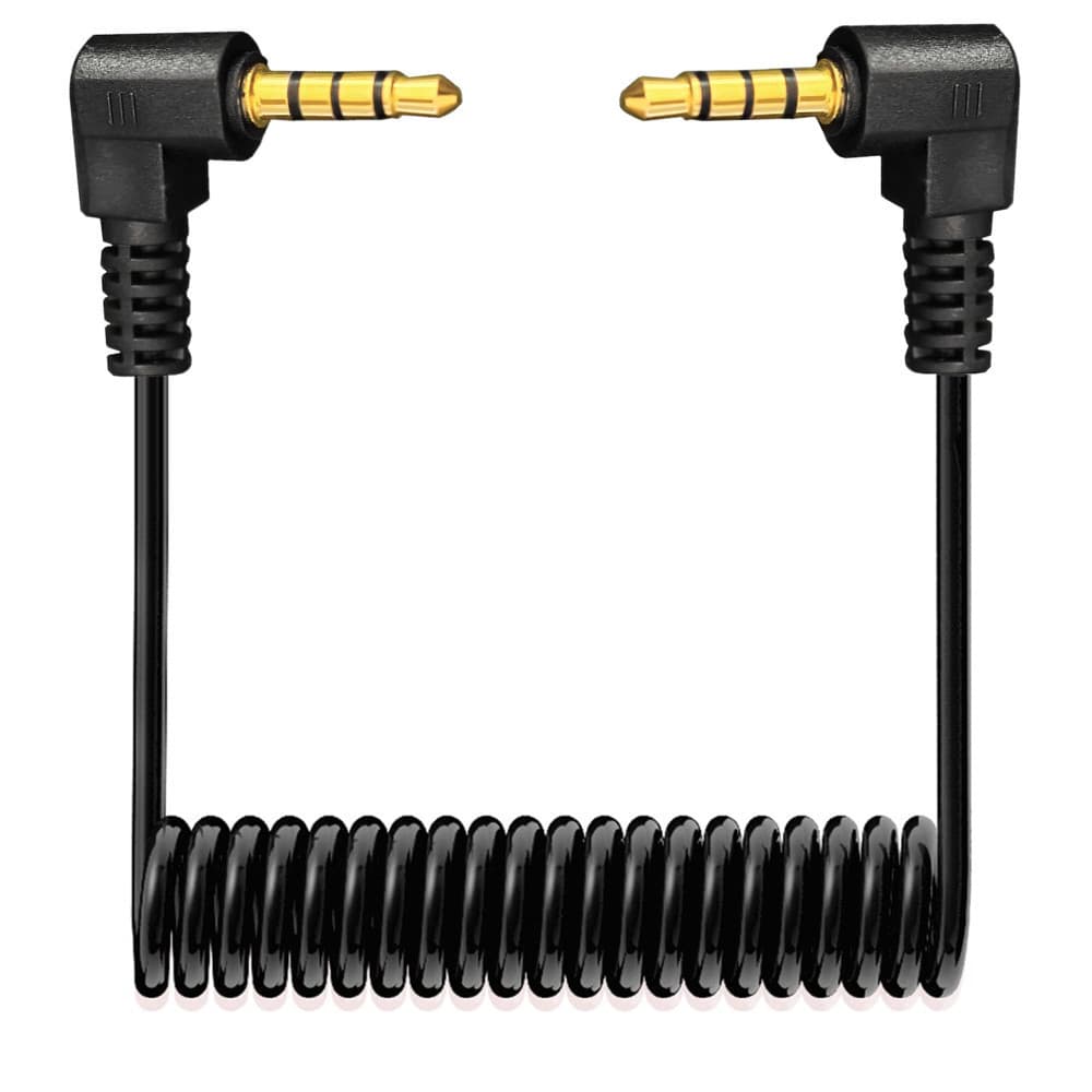 Elastic spring mobile phone music audio cable elbow audio cable connection audio headset car AUX play songs 5
