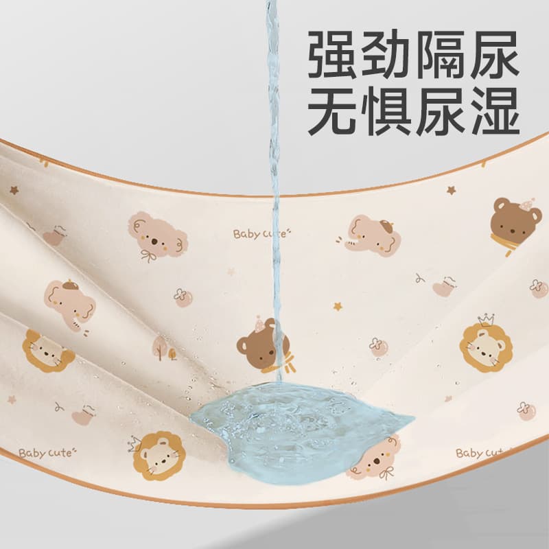 Children's waterproof crib, breathable non-slip sheet for kindergarten, washable 3