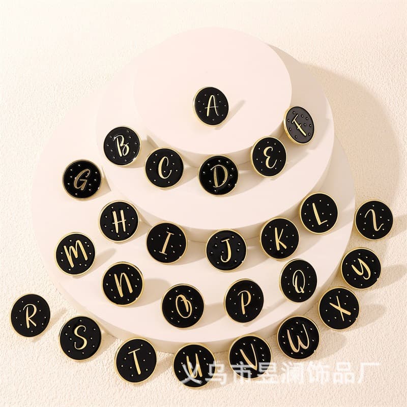 Creative brooch with letters, pin, bag, pack, accessory, 26 pieces, DIY, simple and elegant design 2