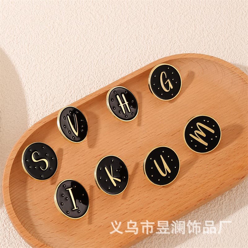 Creative brooch with letters, pin, bag, pack, accessory, 26 pieces, DIY, simple and elegant design 3