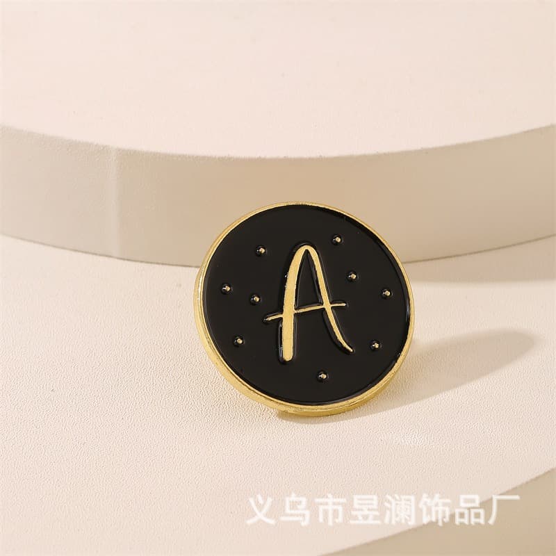 Creative brooch with letters, pin, bag, pack, accessory, 26 pieces, DIY, simple and elegant design 7