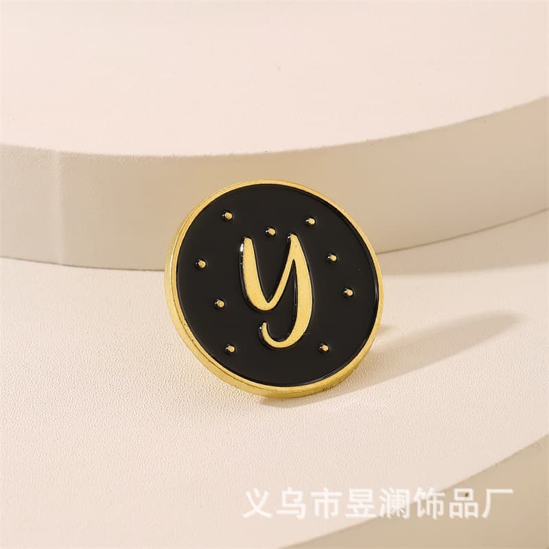 Creative brooch with letters, pin, bag, pack, accessory, 26 pieces, DIY, simple and elegant design 9