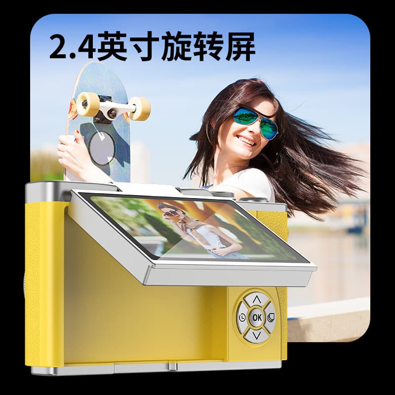 New 4K high-pixel digital camera campus flip entry-level mirrorless ccd digital camera SLR 3