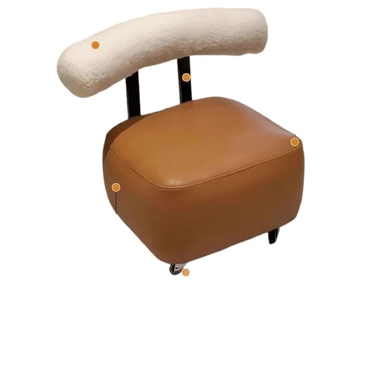 Mobile shoe replacement stool for home foyer floor-standing universal wheel lazy sofa internet celebrity backrest slither chair children's short stool 5