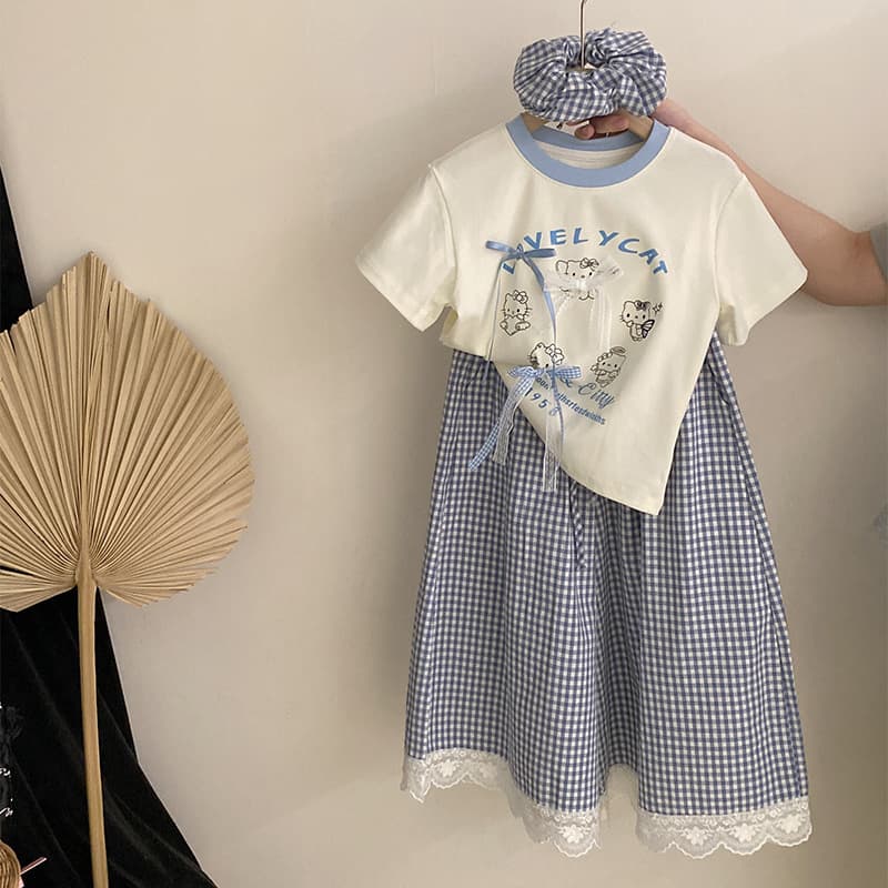 (Cross-border trading), summer children's cartoon short sleeve T-shirt with a round collar, trousers 1
