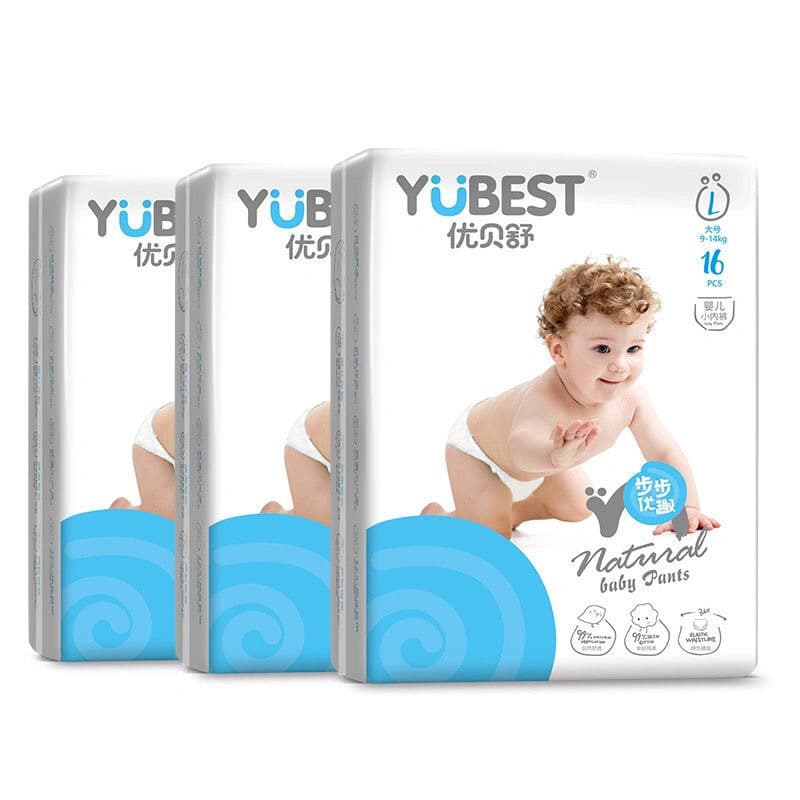 [3 packs] Ubeshu pro-yang pull-up diapers/baby anti-leakage diapers 1