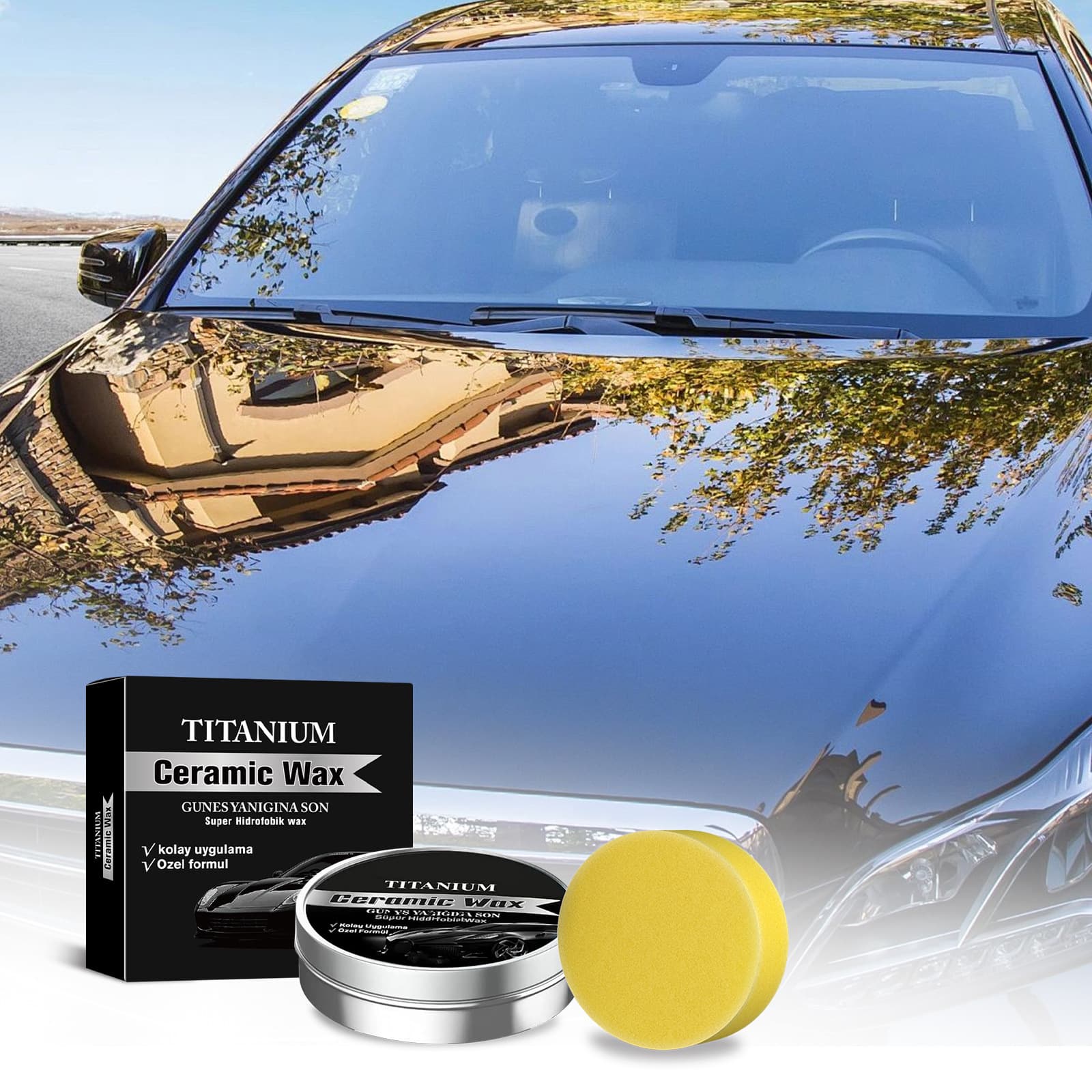 Cross-border wholesale car solid palm wax waterproof cleaning agent car paint coating wax renovation dust-proof polishing 3