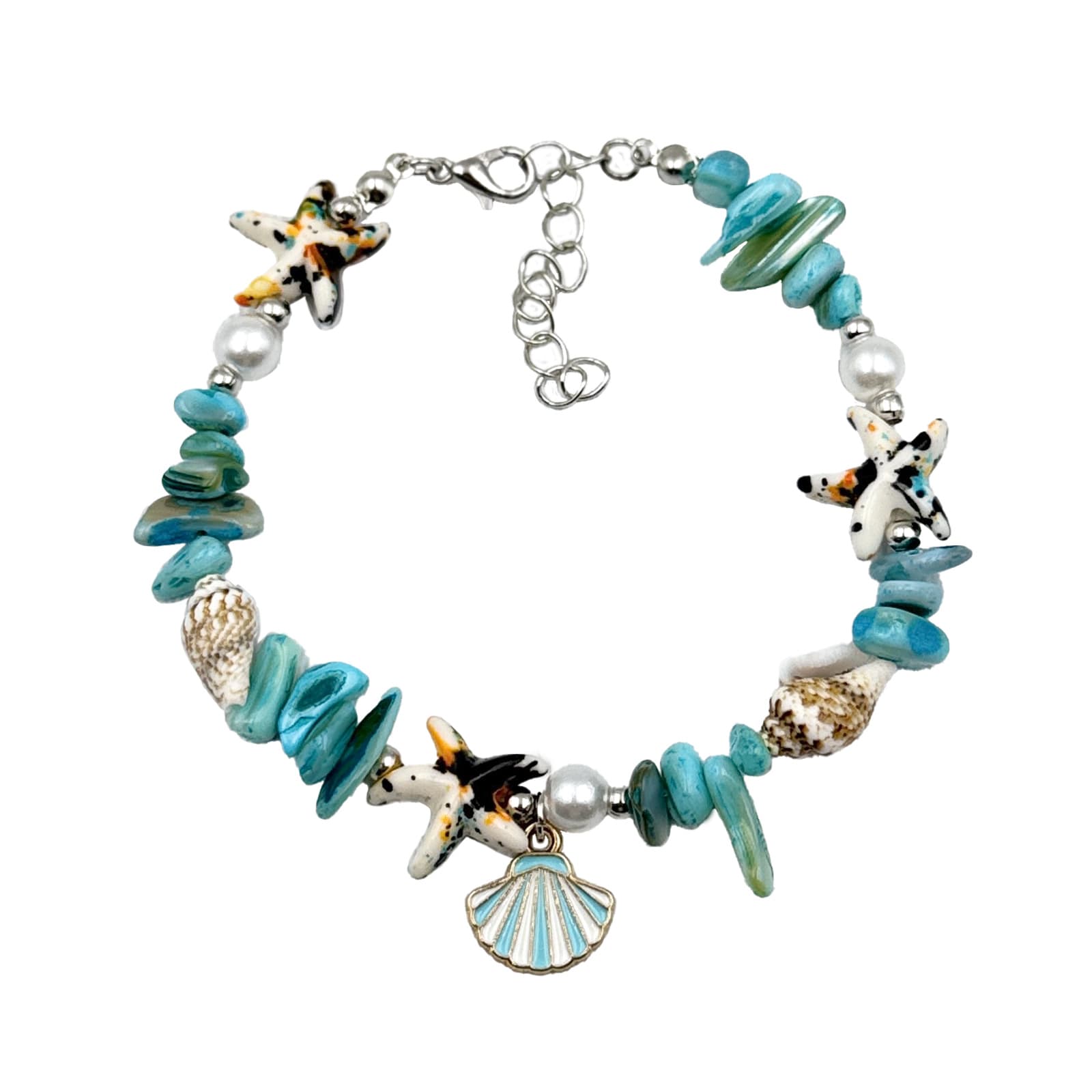 Organic woven marine beach bracelet handmade, summer accessory 5
