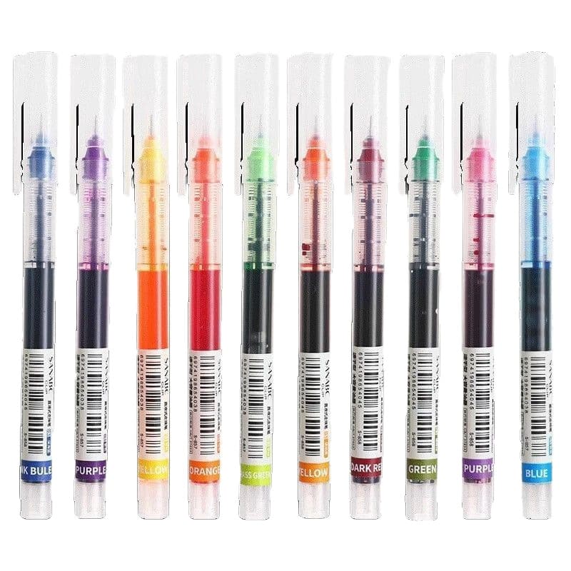 Rollerball capacious cute multicoloured quick dry rollerball pen, 12 colors, 0.5mm 5