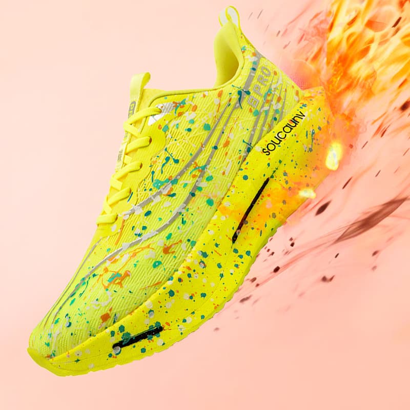Running sneakers for students, camouflage rotating professional carbon plate, primary and secondary school 1
