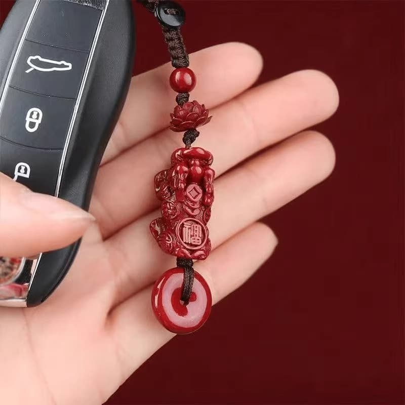 Keychain for men and women, pendant, protective amulet, buckle, cinnabar, women's style 4