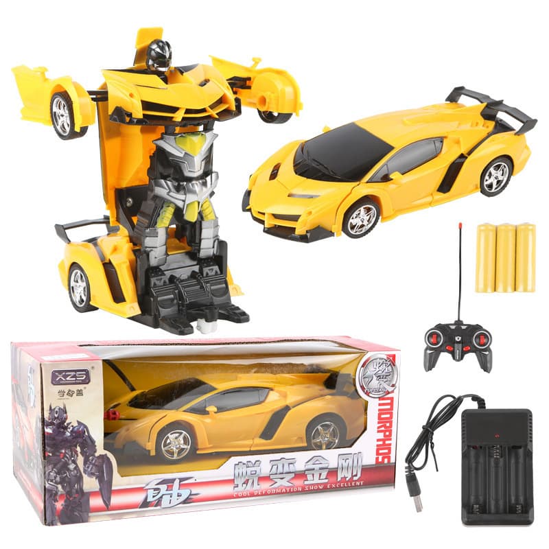 Toy, transformer, induction transport, electric robot for boys, racing car, remote control, gestures sensing, King Kong 4