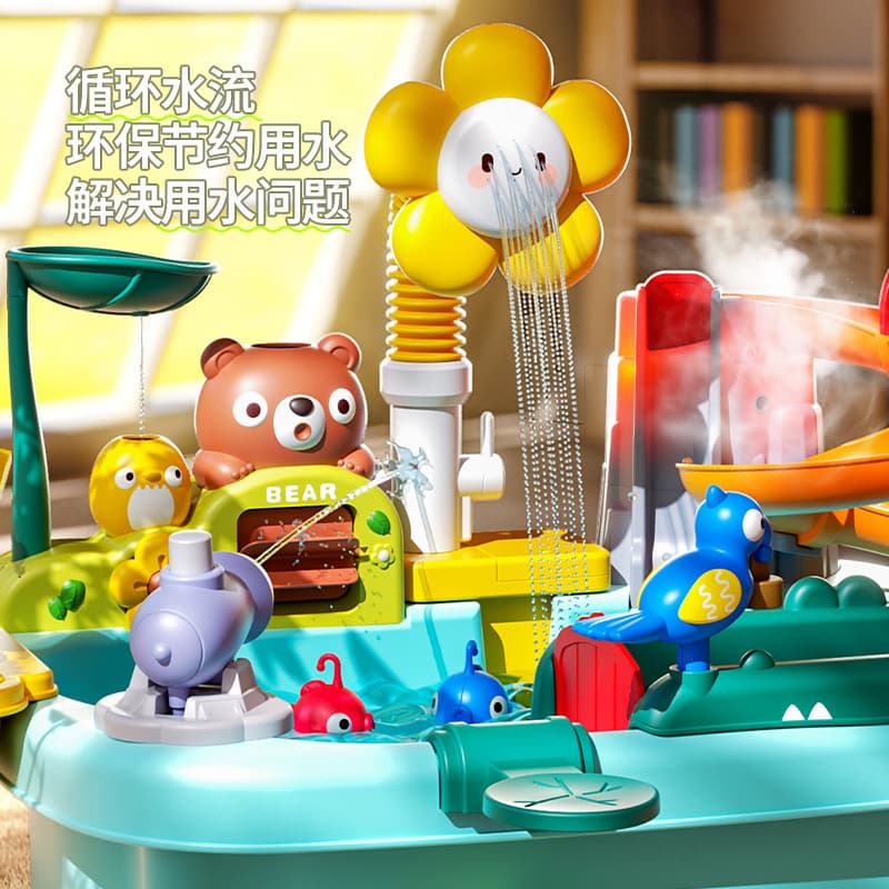 Baby hygiene product, aqua park, family children's toy play in water 3