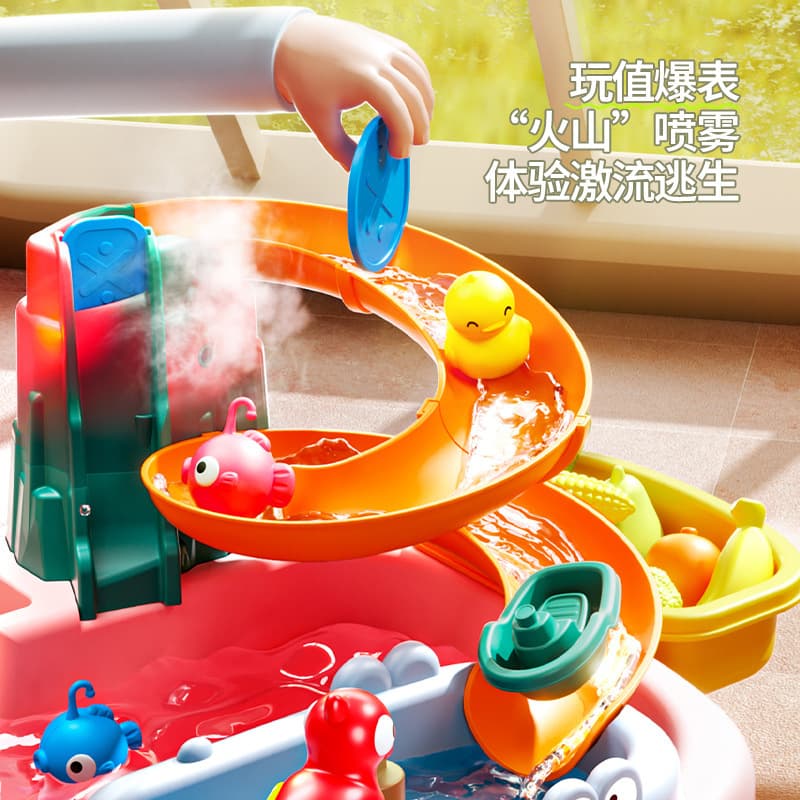 Baby hygiene product, aqua park, family children's toy play in water 4