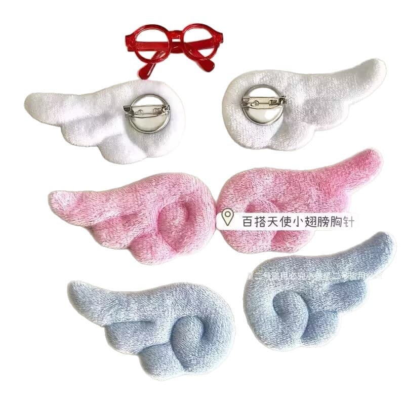 Double-sided fleece brooch, doll, cute universal decorative accessory lapel pin, Birthday gift 5