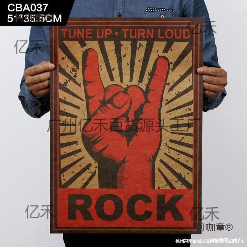 Leather poster, wall sticker for bedroom, nostalgia 5