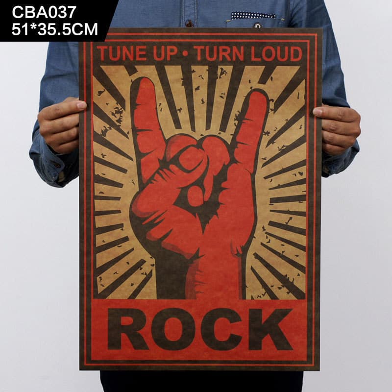 Leather poster, wall sticker for bedroom, nostalgia 7