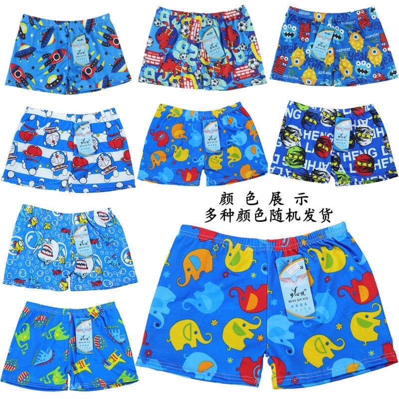 Children's quick dry summer trousers for swimming, cartoon swimwear, for teenagers