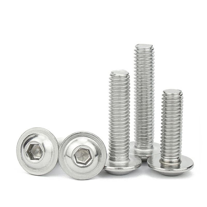 304 stainless steel hexagonal round head screws with pad, PWM pan head with machine wire bolts, small computer screws 4