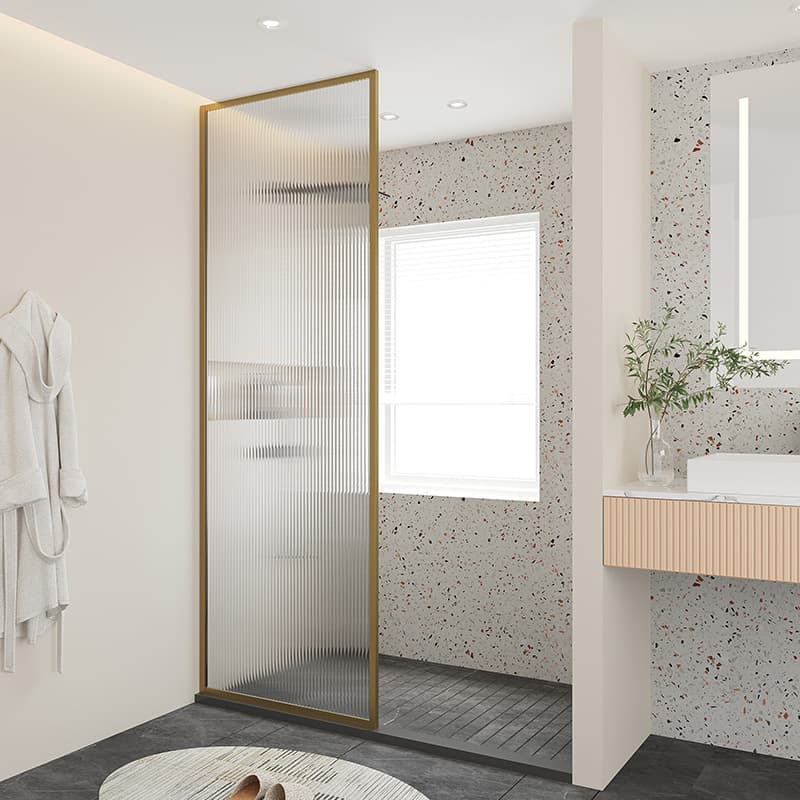 Shower room semi -partition bathroom glass door bathroom dry wet separation bathroom screen screenless frame bath screen shower room 3