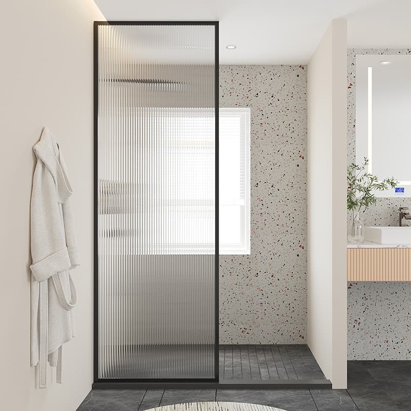 Shower room semi -partition bathroom glass door bathroom dry wet separation bathroom screen screenless frame bath screen shower room 1