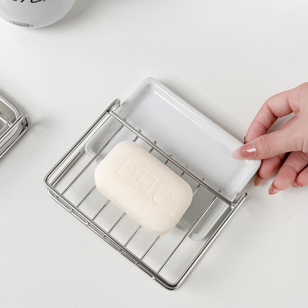 Soap holder stainless steel, laundry soap, drying rack, stainless steel AISI 304 5