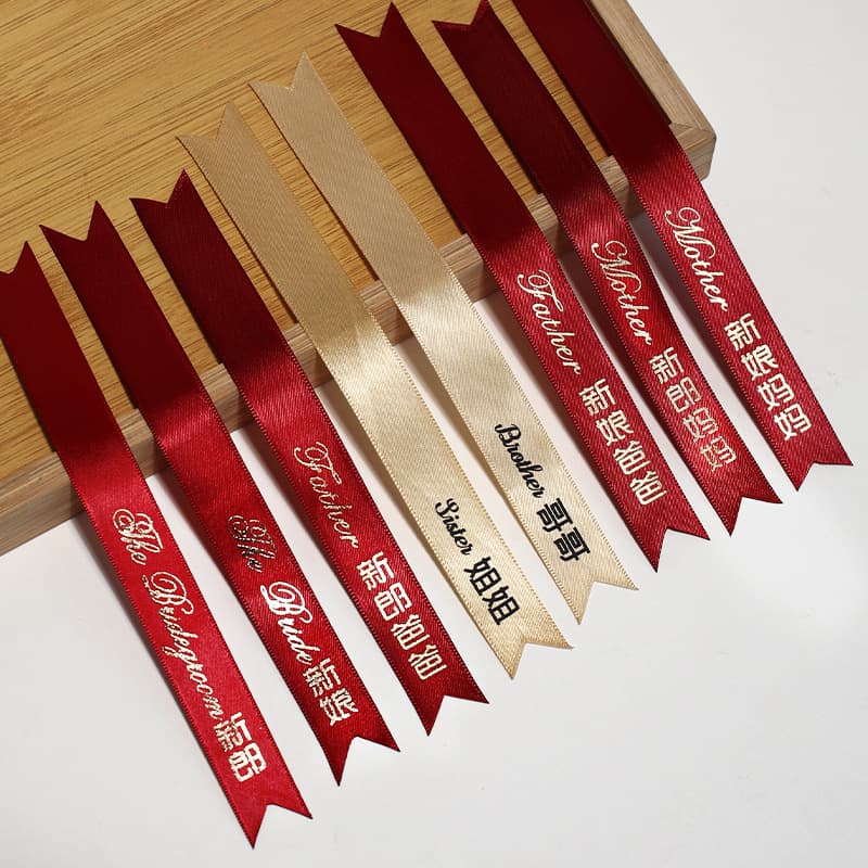 Wedding supplies corsage ribbon note title ribbon champagne groom bride best man bridesmaid emcee 3