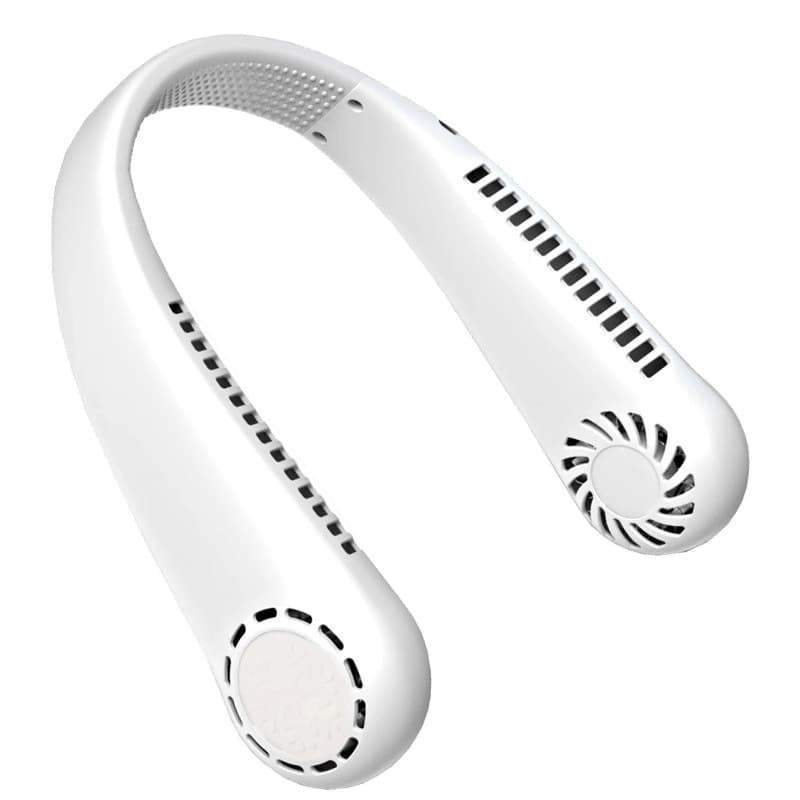 Portable small neck hanger neck fan silent leafless refrigeration air conditioner charging usb outdoor lazy person 5