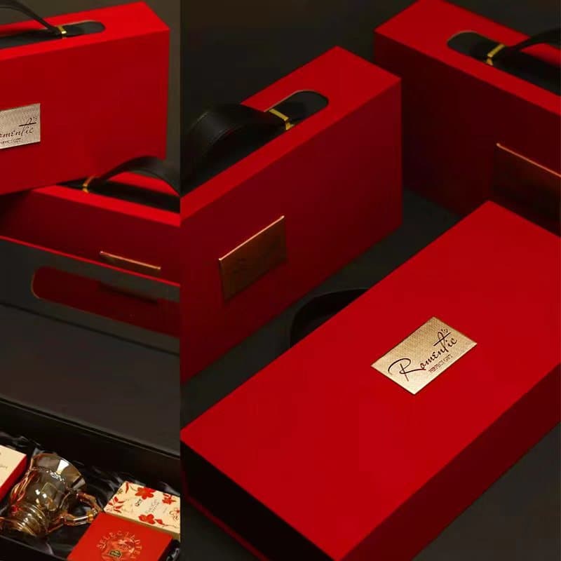 Xiaohongshu's same style wedding candy box, wedding paper box, high-end companion gift box, engagement business portable gift box 7