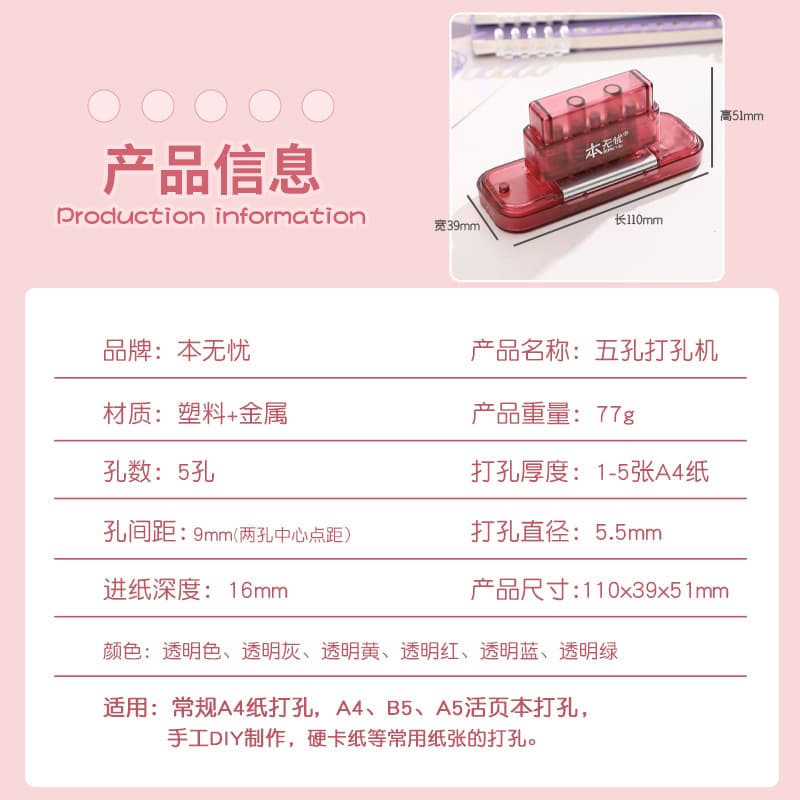 Handheld hole puncher, tear-off sheet 4