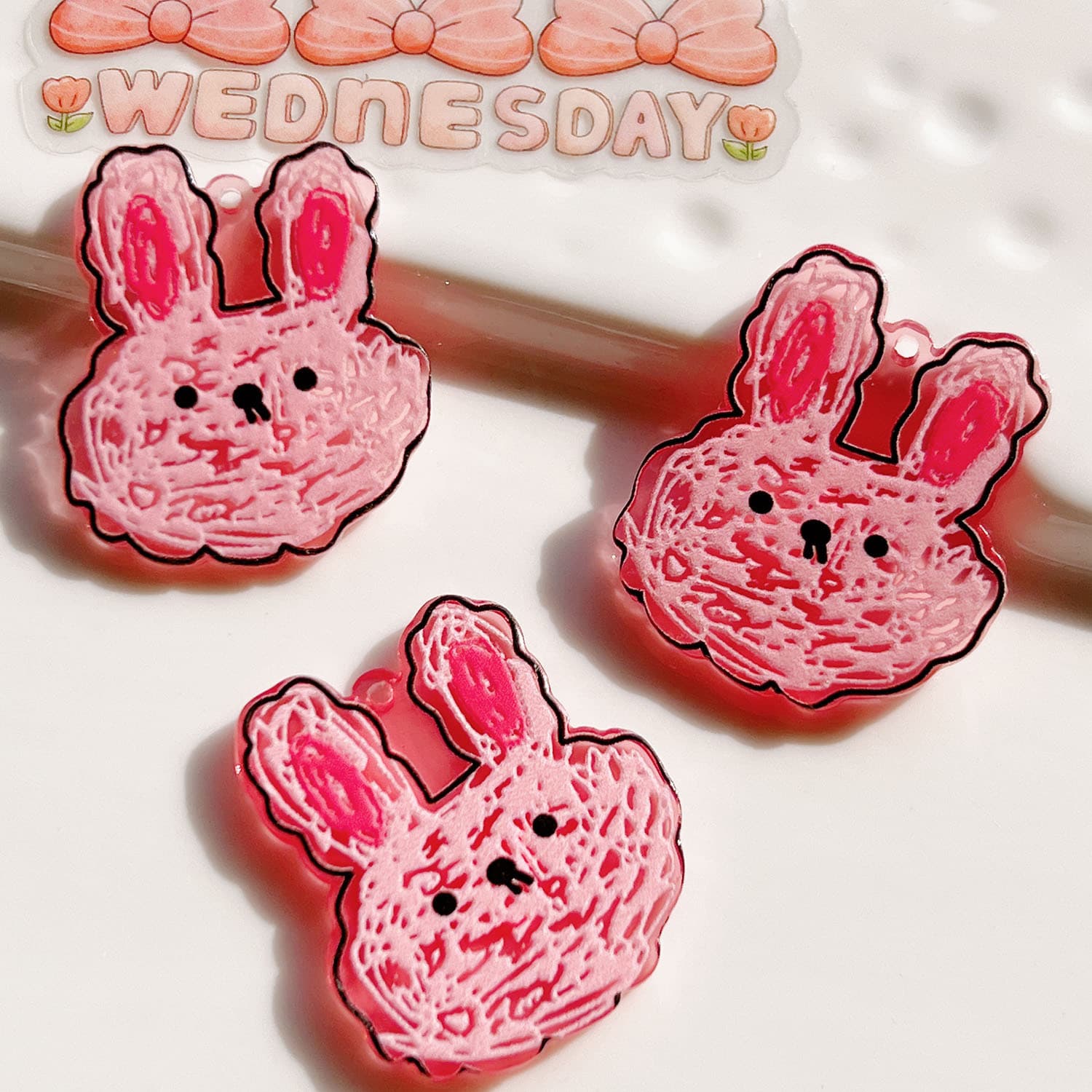 Acrylic funny keychain, removable constructor, decorative accessory, material, DIY 4