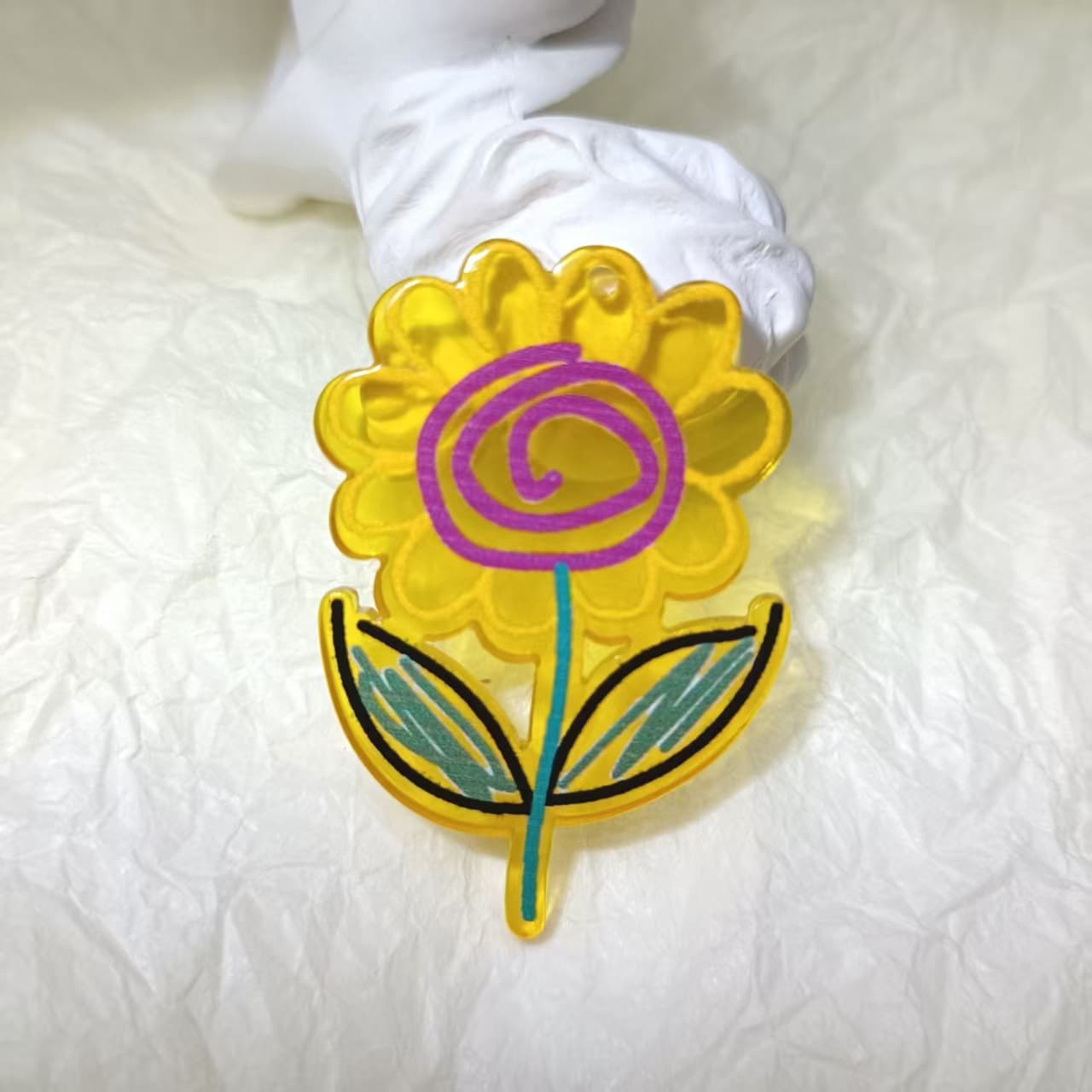 Acrylic funny keychain, removable constructor, decorative accessory, material, DIY 7