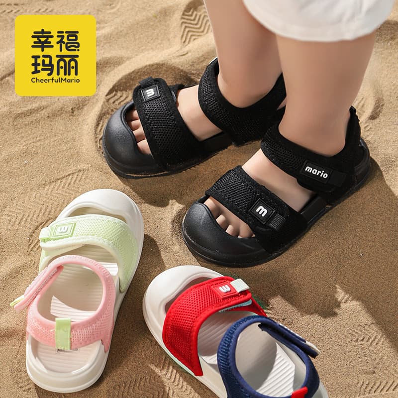 Children's summer sandals, children's bag for boys, beach footwear 2