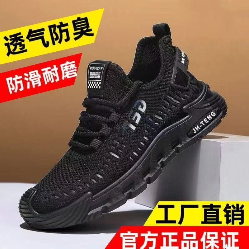 2026 New Breathable Summer Flyknit Shoes Men's Versatile Running Sports Shoes Soft Sole Casual Walking Men's Shoes Dropshipping 3