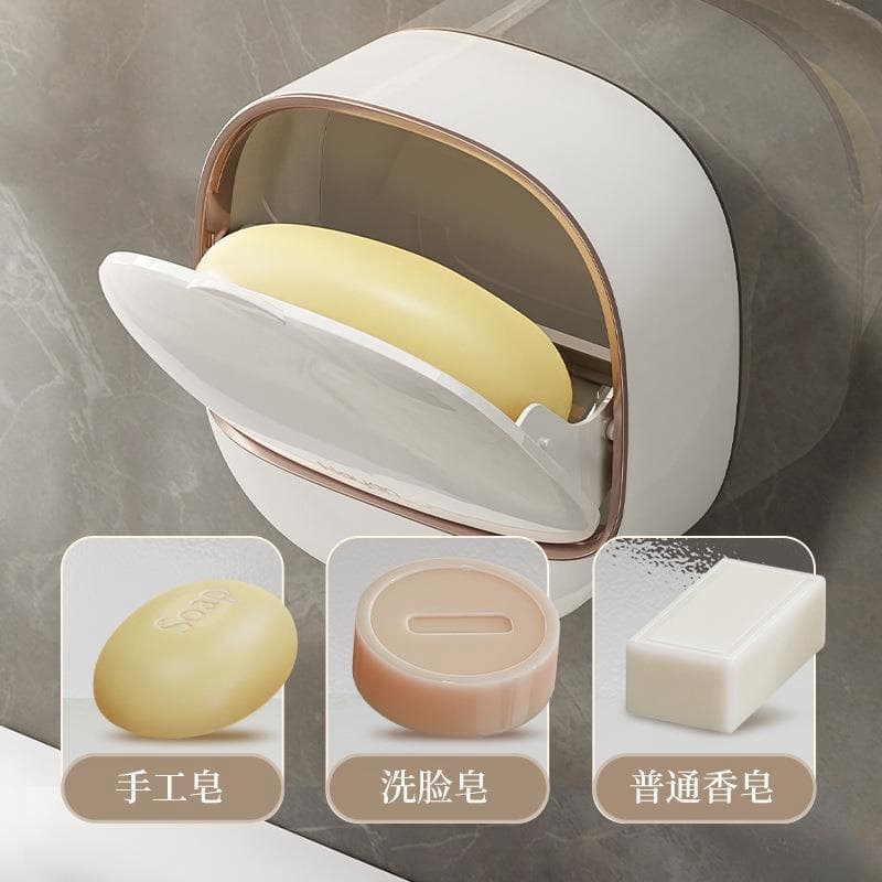 Cute cartoon wall soap holder, tubing, drying rack 4