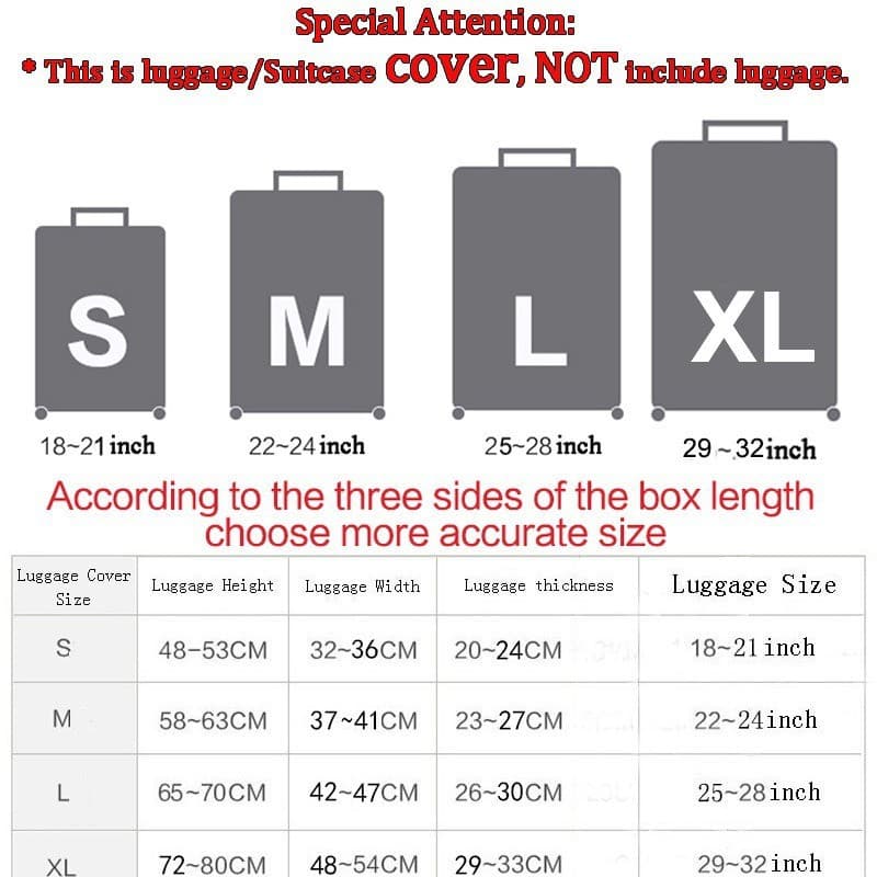 Suitcase, protective case, dust cover for traveling, elastic bag, increased thickness 2