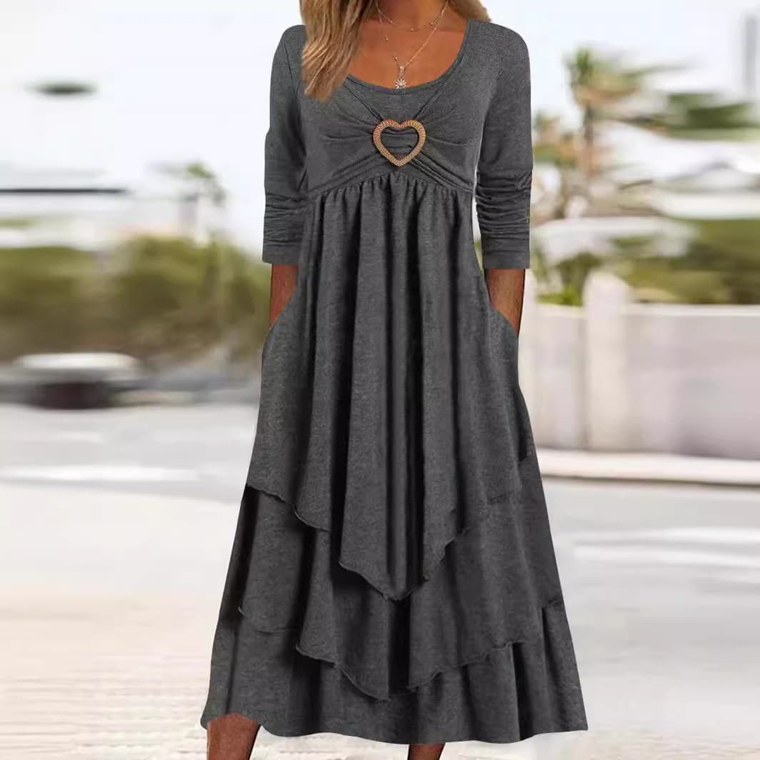 (Cross-border trading), solid brace, dress, suitable for spring and autumn, European style 2