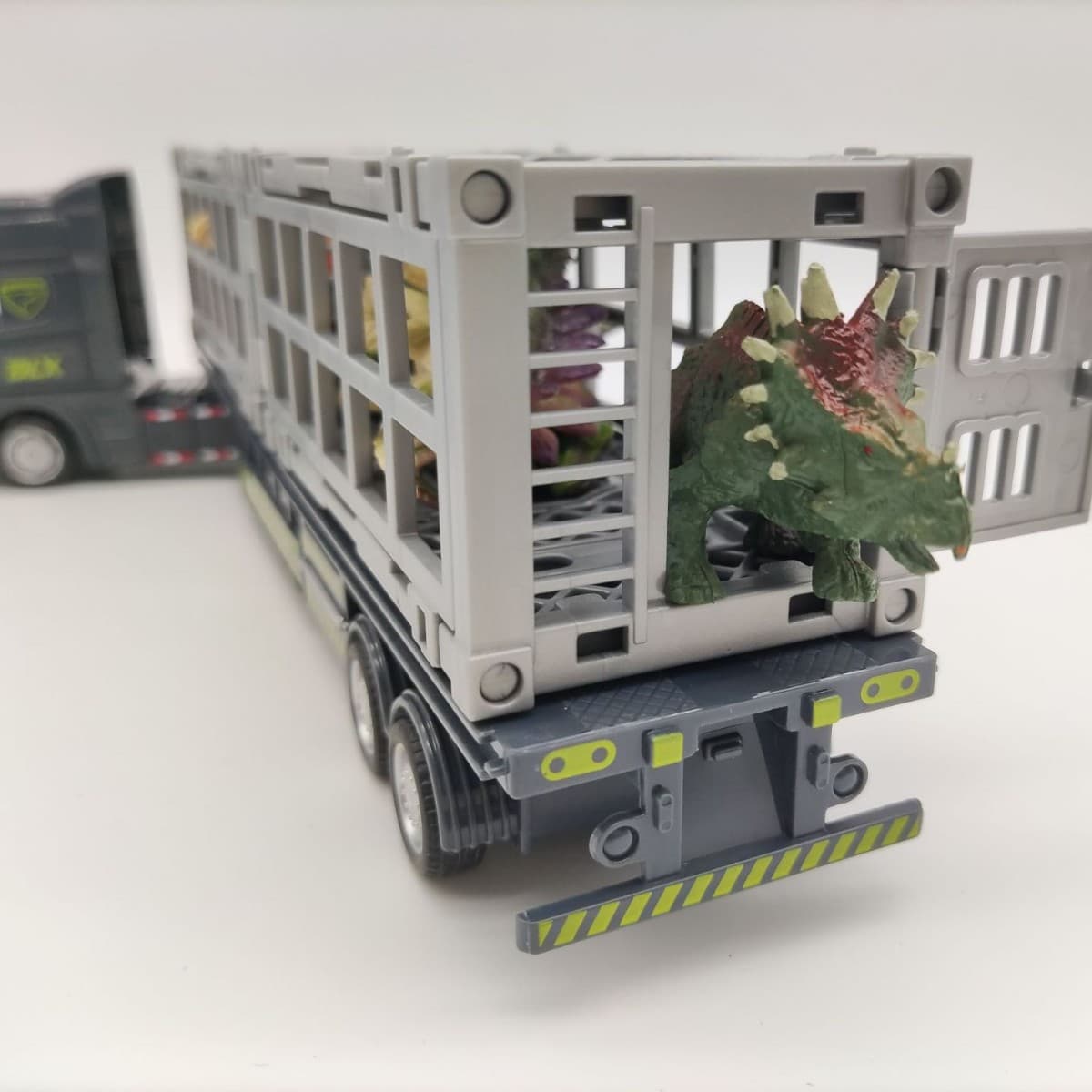 Children's dinosaur, transport, trailer, travel card case, truck, car model, toy car for boys, science and technology, 6 years 4