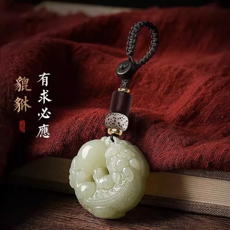 Double-sided keychain, one bead bracelet, high-end retro pendant for men and women 2