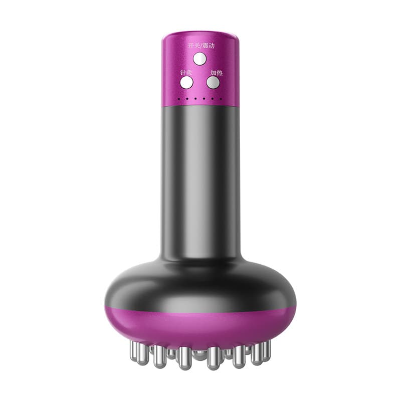 Cross-border electric meridian brush handheld long handle unblocking massager abdomen weight loss fat burning artifact whole body scraping board 5