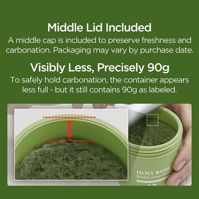 Cross-border supply carbonated bubble mask HOLY BASIL Bubbe Deep Mask mud mask in stock 90g 2