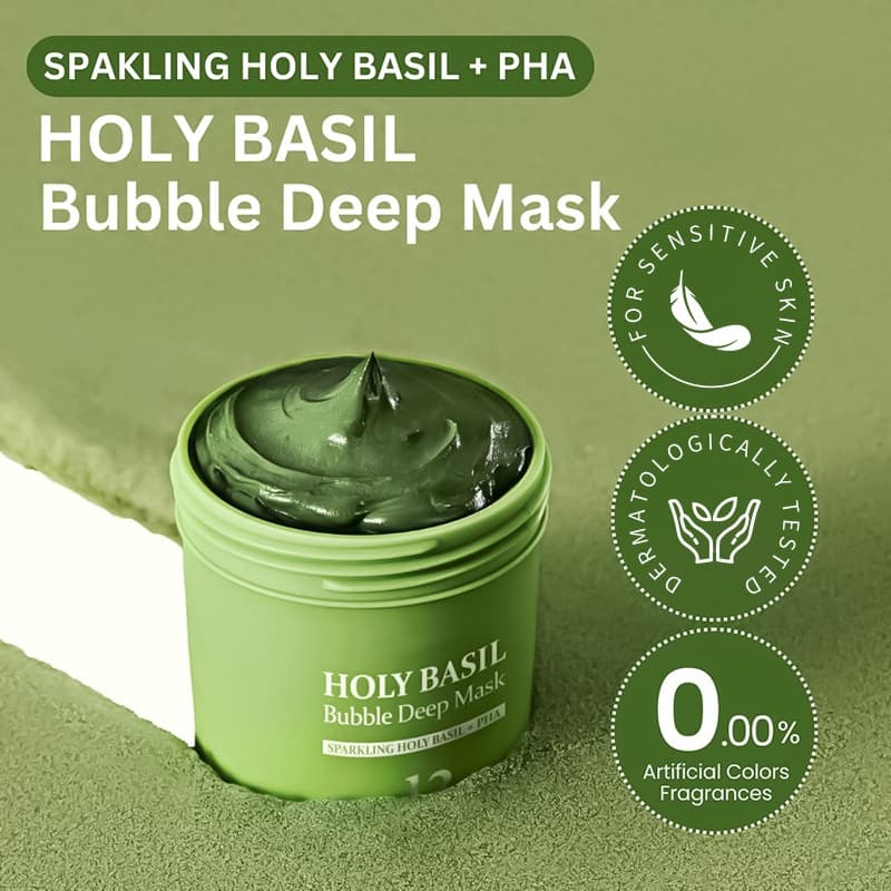 Cross-border supply carbonated bubble mask HOLY BASIL Bubbe Deep Mask mud mask in stock 90g
