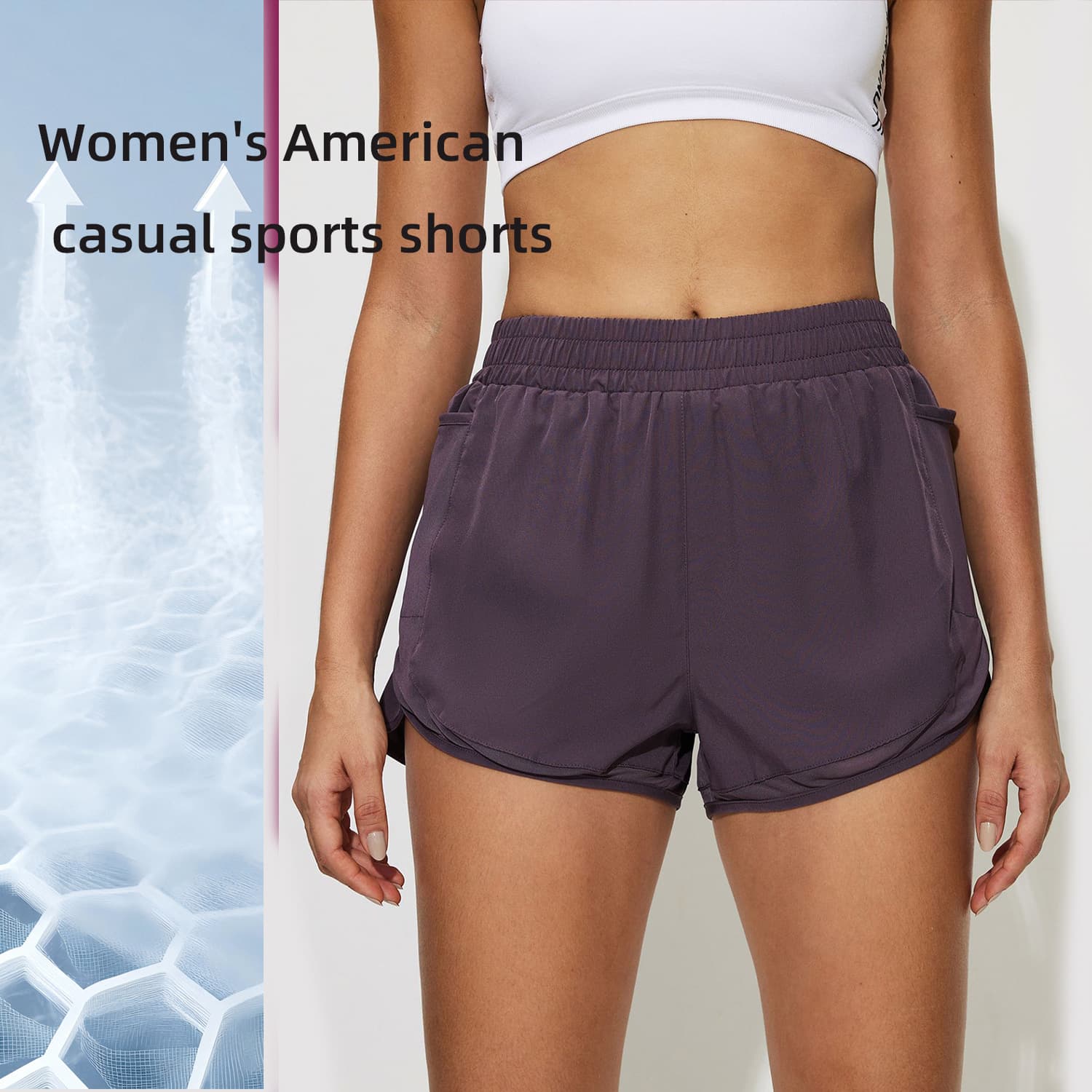 (Cross-border trading), sports spring shorts, summer quick dry trousers for gym, thin set, plus size, oversize 2