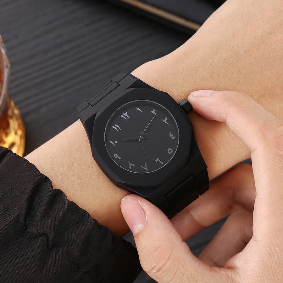 Arabic men's watch, plastic quartz watches, women's watch, men's style 3