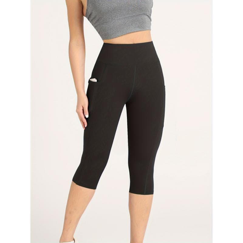 4 Pack High Waisted Yoga Capris Booty Sculpting Compression 4