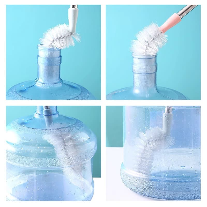 Pure bucket dedicated brush artifact long handle, mineral water drinking machine bucket brush cleaning brush, elbow, cleaning bucket brush 4