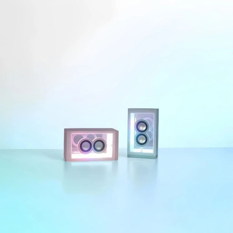 New Wireless Bluetooth Symphony Light RGB Private Model Transparent Bluetooth Speaker Long Battery Life Transparent Speaker 2