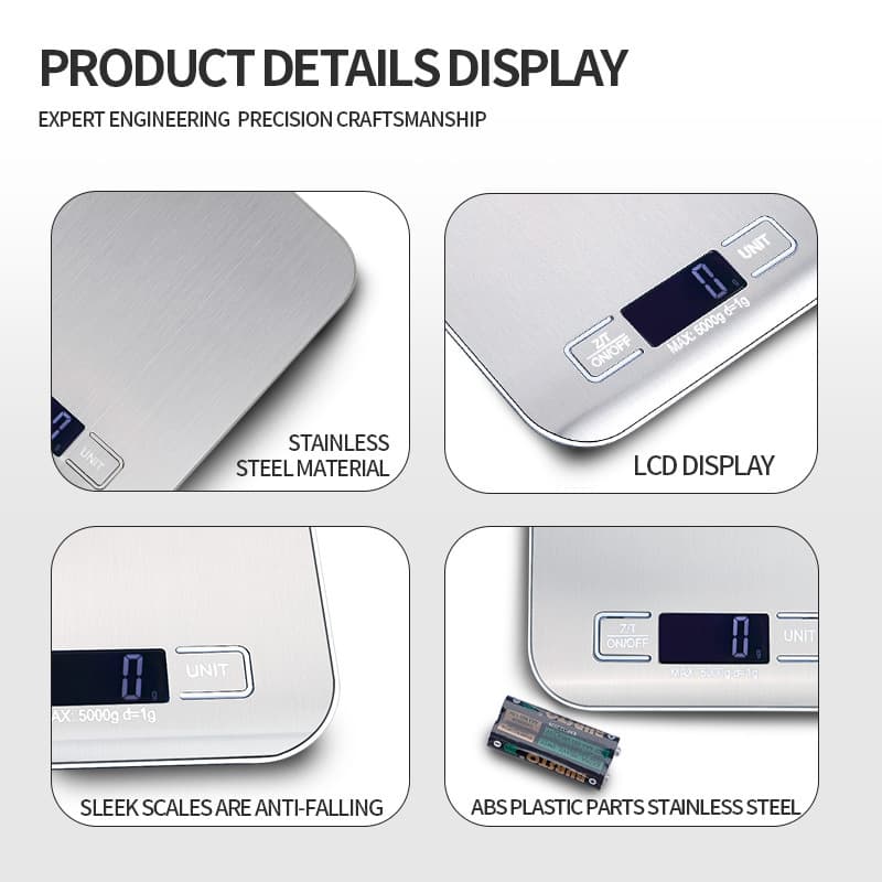 (Cross-border trading), (Wholesale), wear-resistant waterproof electronic scales stainless steel 3