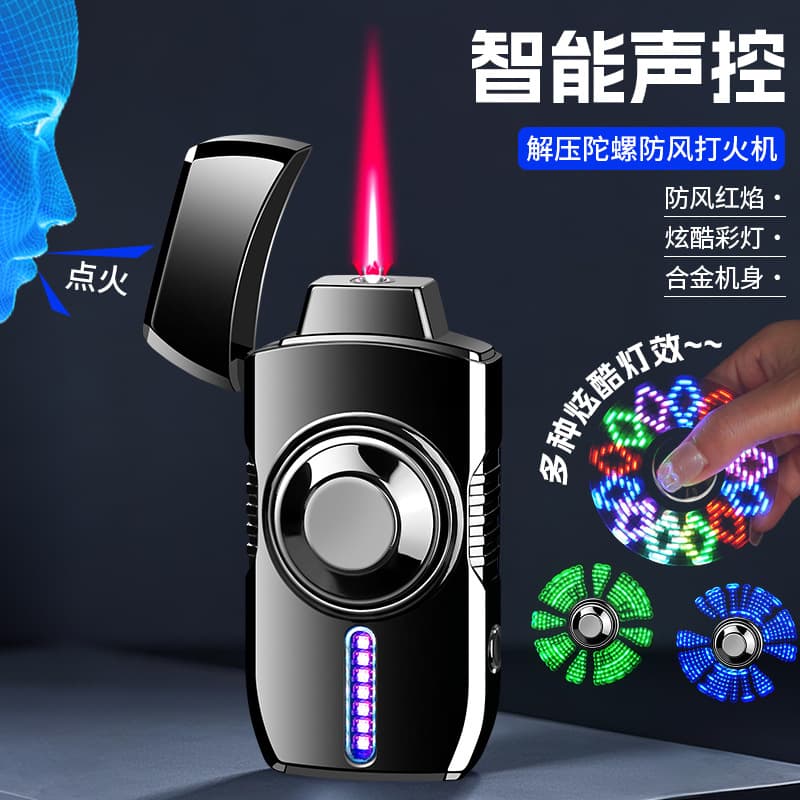Spinning top for finger, windproof electronic lighter charging, science and technology 3