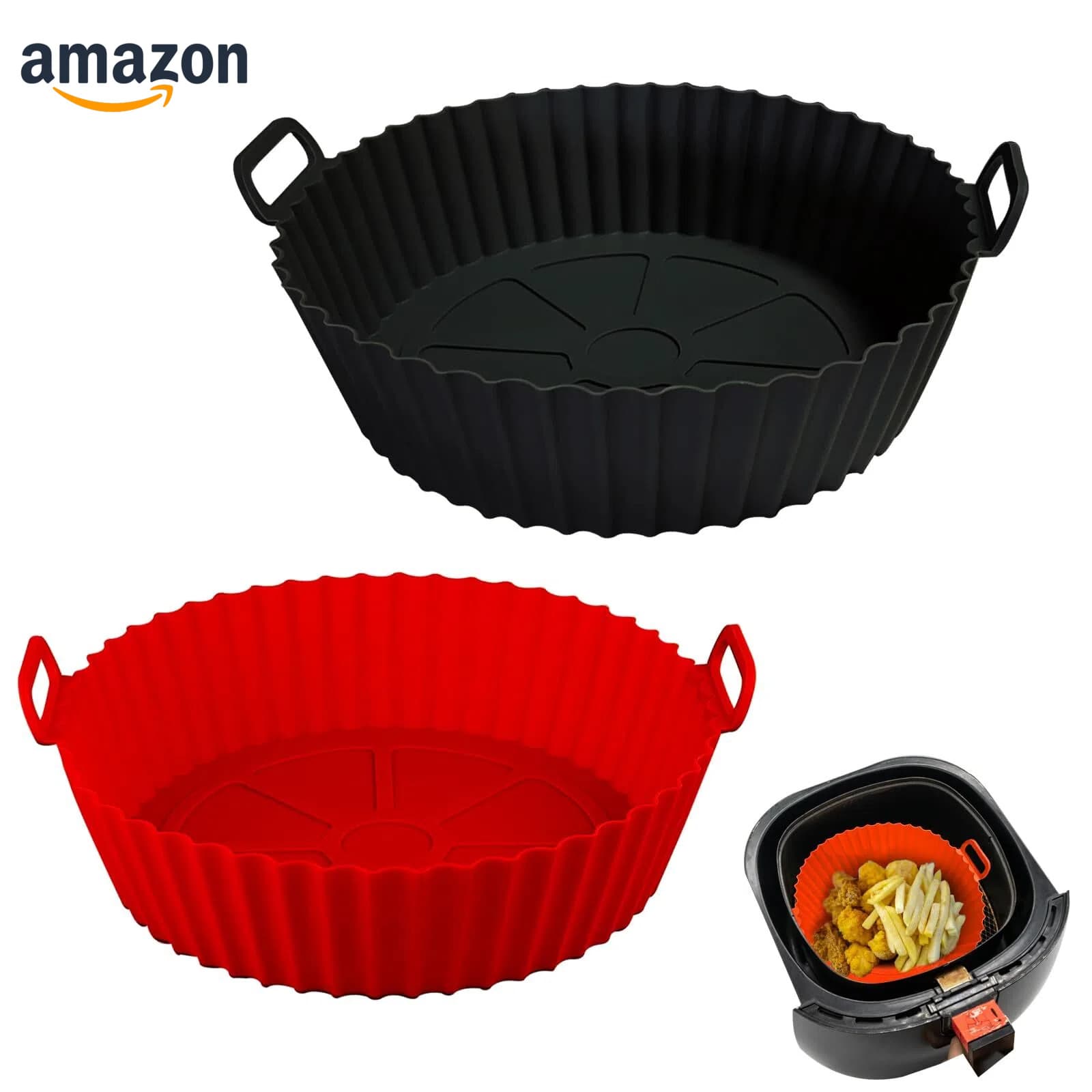 Amazon explosion air fried cooker cushion silicone baking baking sheet lining can folded air fried pot silicone baking sheet 1